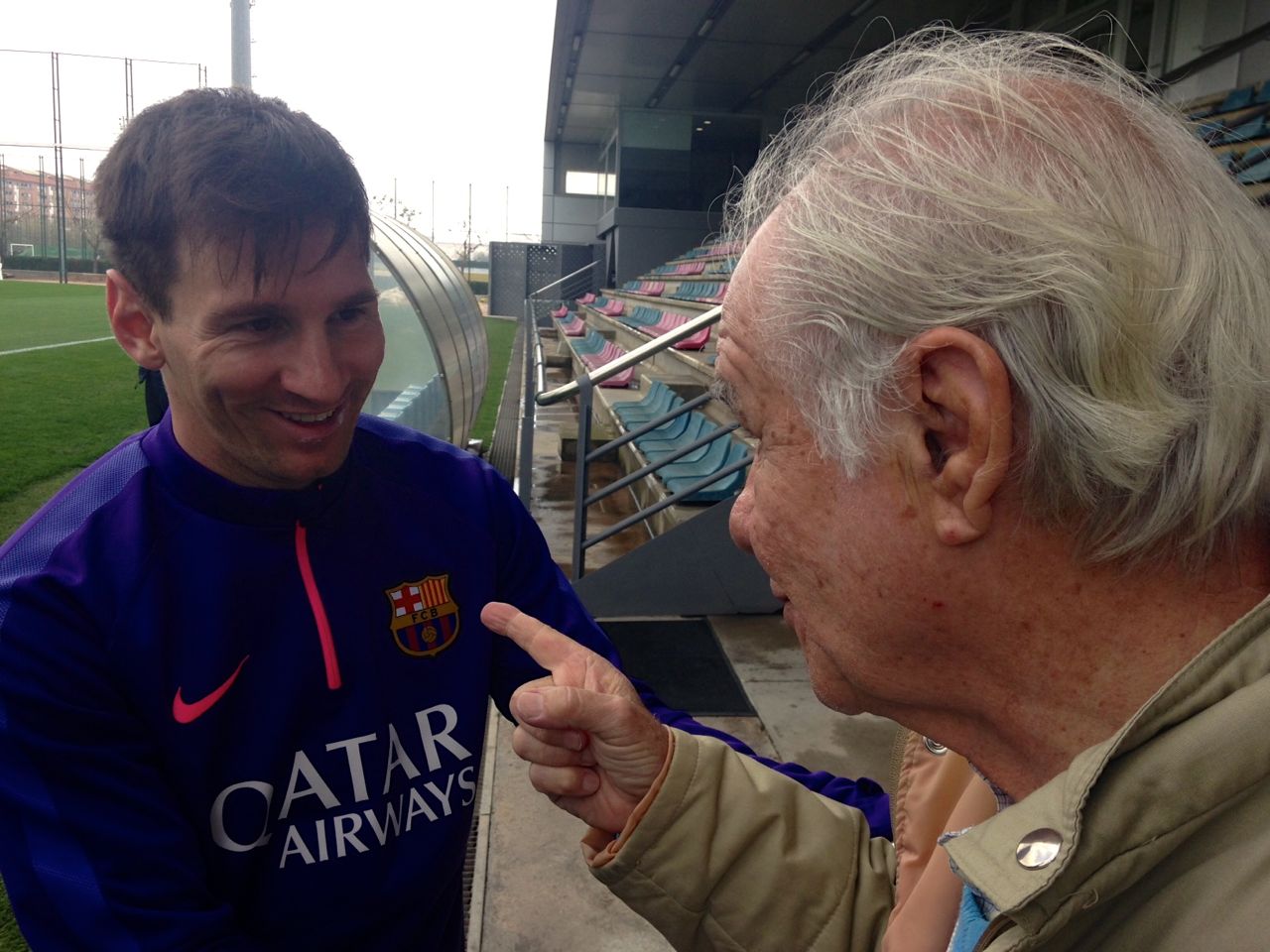 Evaristo e Leo Messi