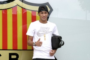 Neymar, no dia da sua apresentação no Barça