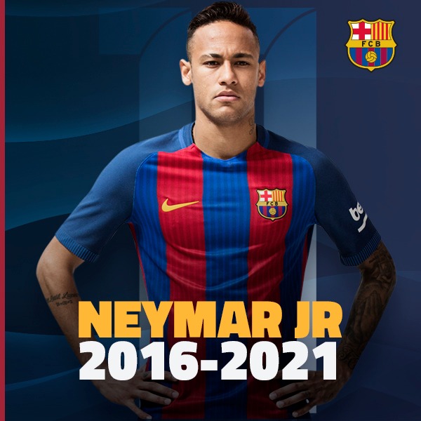 Neymar renova com o Barça