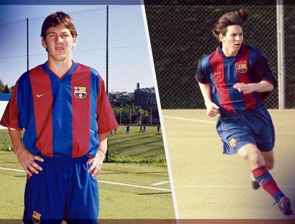 Messi, durante sua etapa na Masia FCB