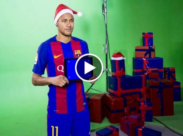 Neymar Jr, durante a campanha de Natal