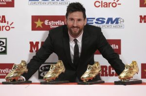 Messi com sua quarta Chuteira de Ouro