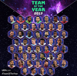 Os finalistas da UEFA ao Time do Ano 2017
