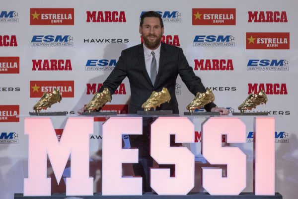 Leo Messi recebeu em Barcelona a sua 5ª Chuteira de Ouro